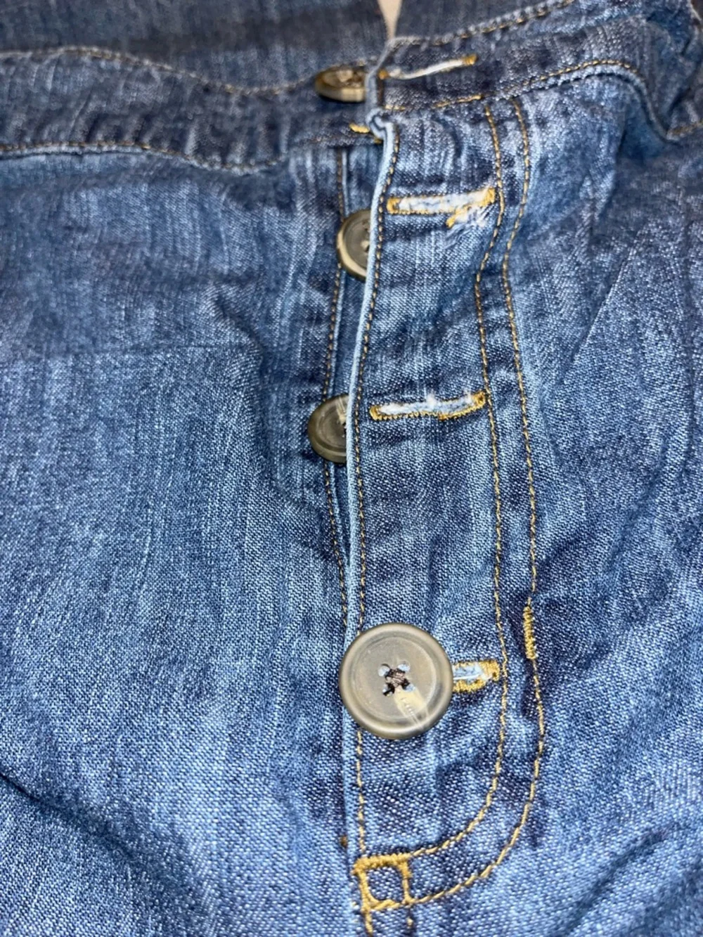 LC Lauren Conrad Dark Blue Button-Fly Wide Leg Jeans - Picture 2 of 5